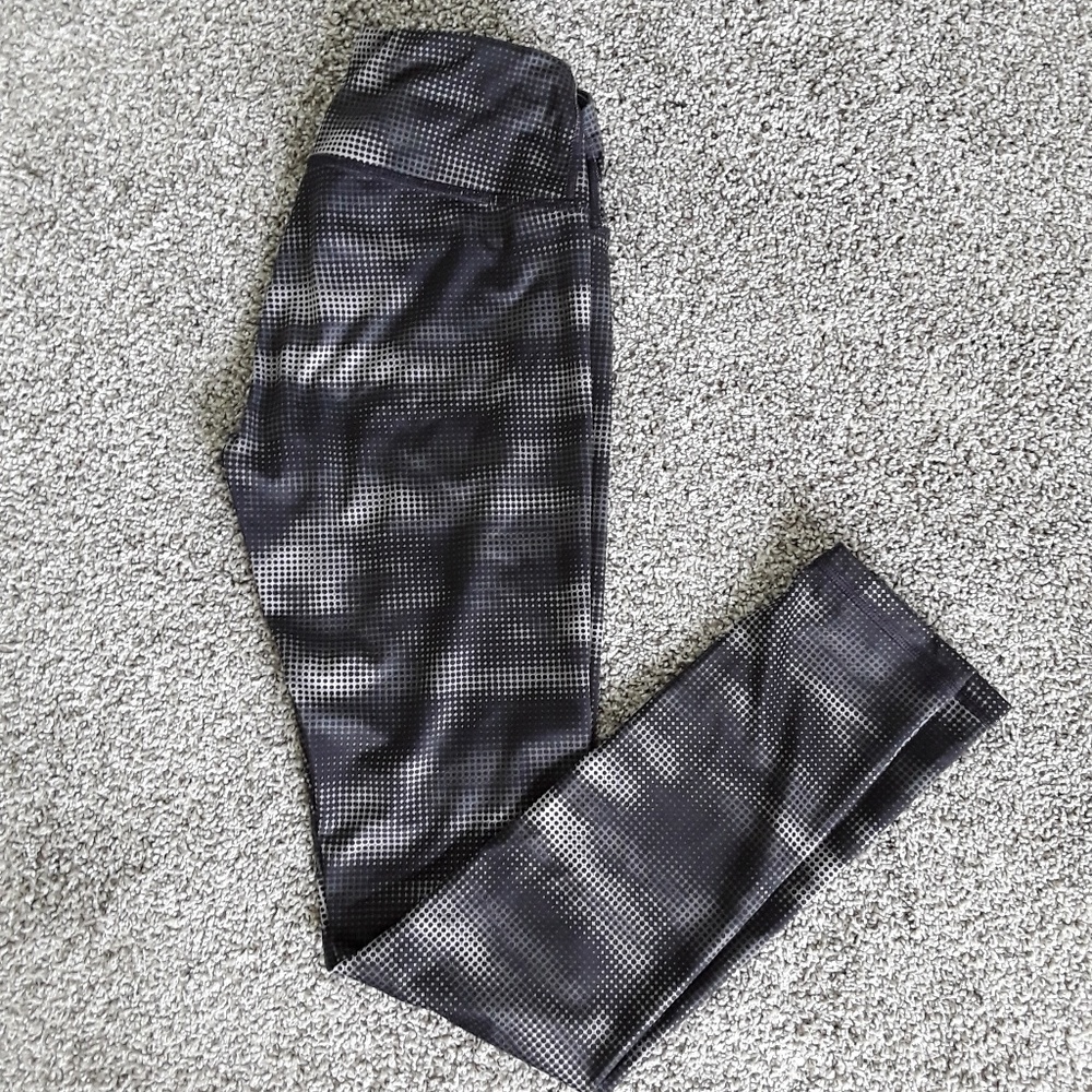 Reebok women black/gray sport leggings size S
